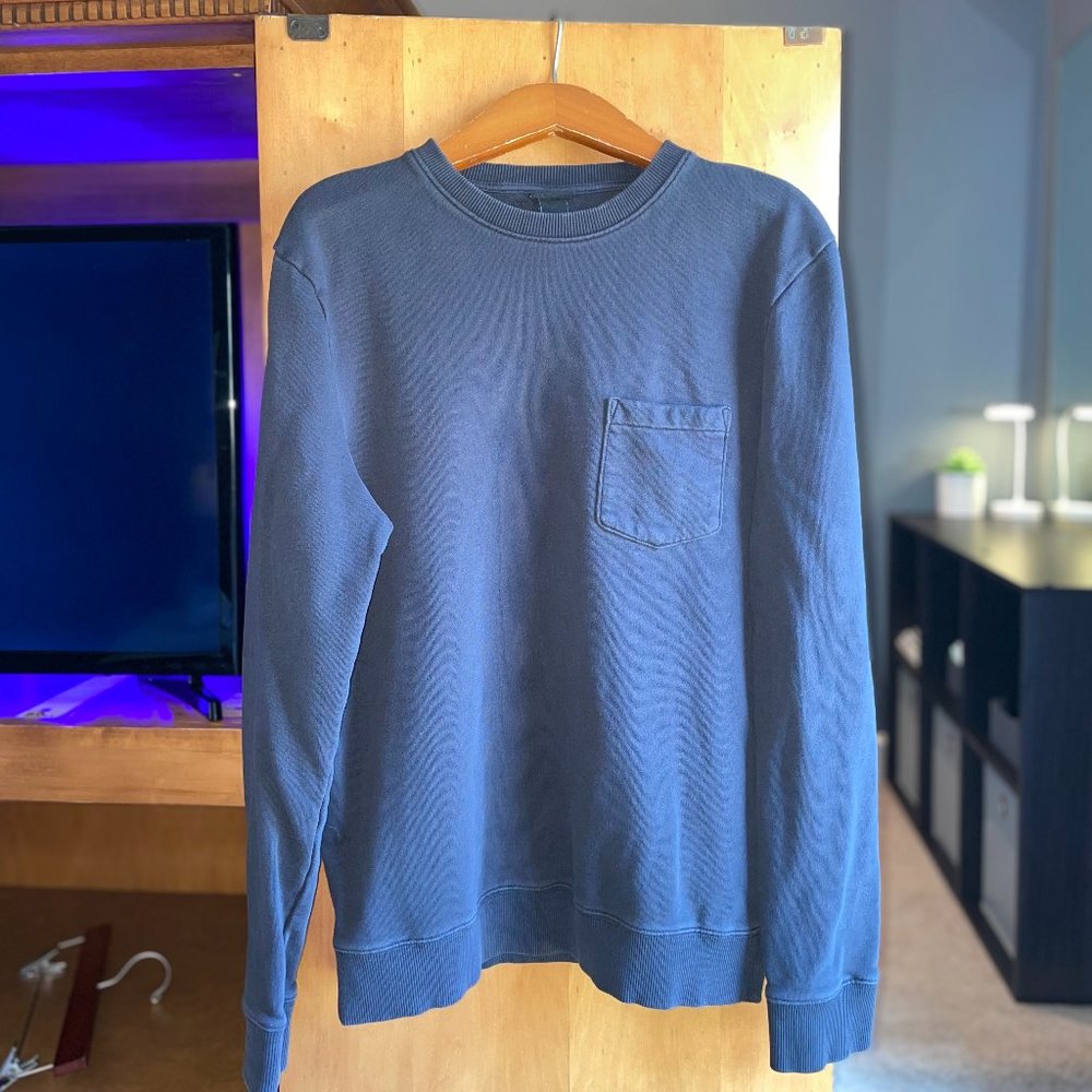 Men's H&M Faded Charcoal Gray Pocket Shirt | Size Small